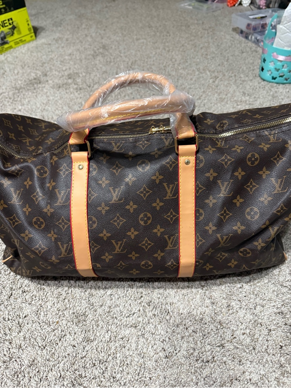 Louis Vuitton Monogram Travel Weekender in Brown and Tan